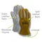 Magid Leather Drivers Gloves, Slip On Cuff, Keystone Thumb Thumb, 2XL 1 PR B5548E-XXL - alternate 4